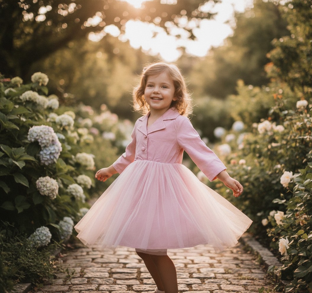 Baby girl peach gown