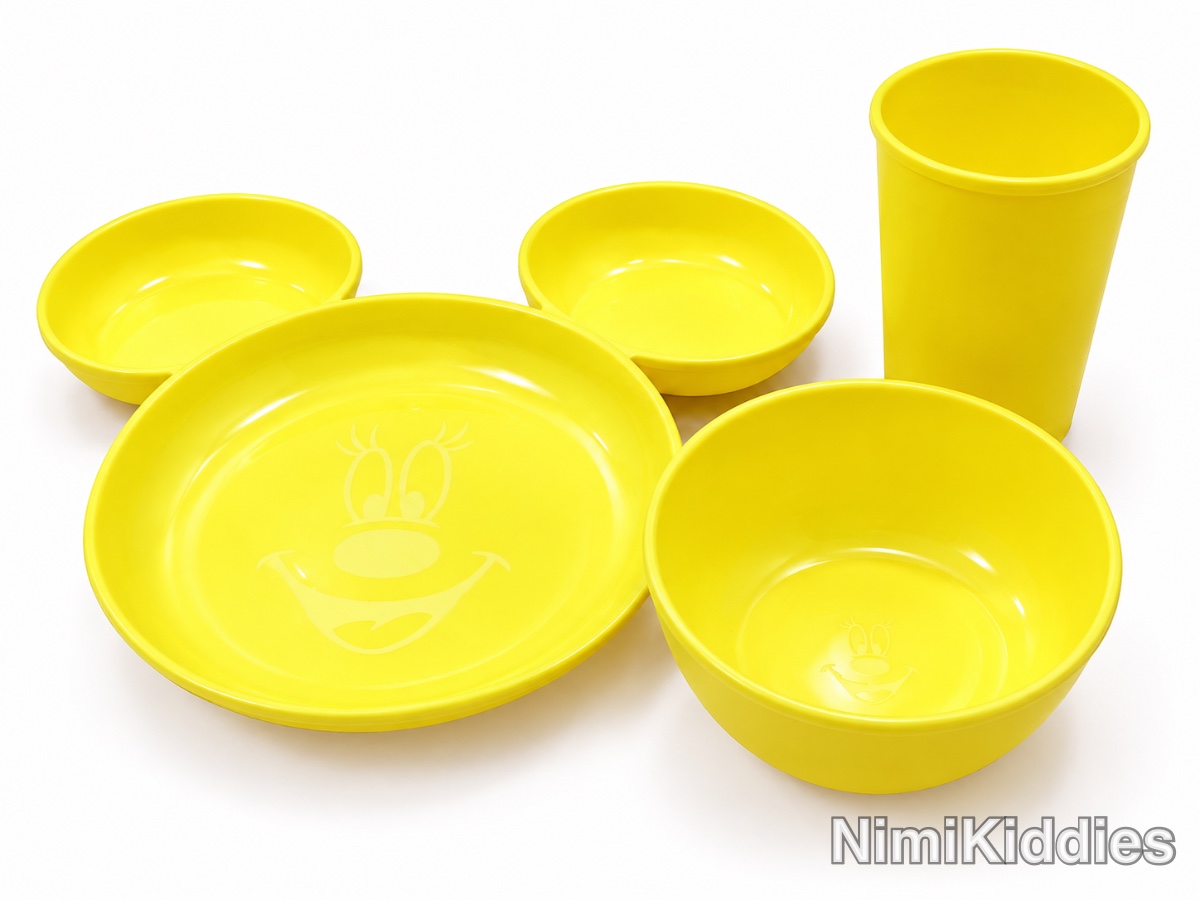 ODUTOLA Minnie Shape Cereal Plate Set.