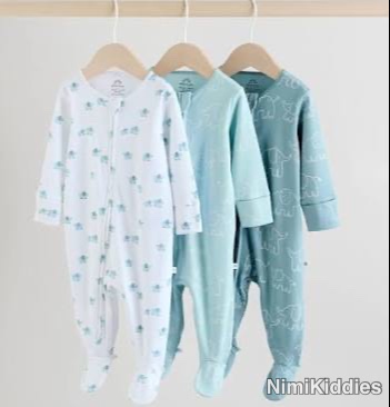 Mamas & Papas Long Sleeve SleepSuit 3-6m (3pack Set).