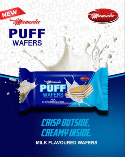 Mamuda Puff Wafers Milk Flavoured 100g.