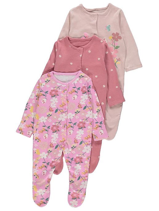 Next Bean 3in1 Overall Sleep Suits (3-6months)