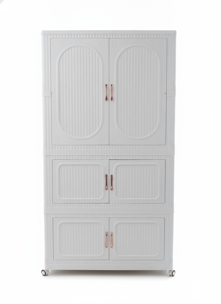Kids Wardrobe with Gold Handle