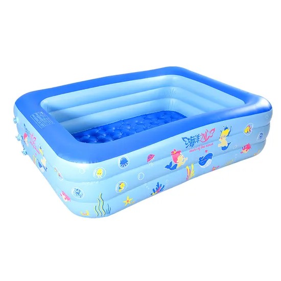 Animal Adventure Bay Three-Ring Inflatable Pool (2.62m×1.75m×55cm)