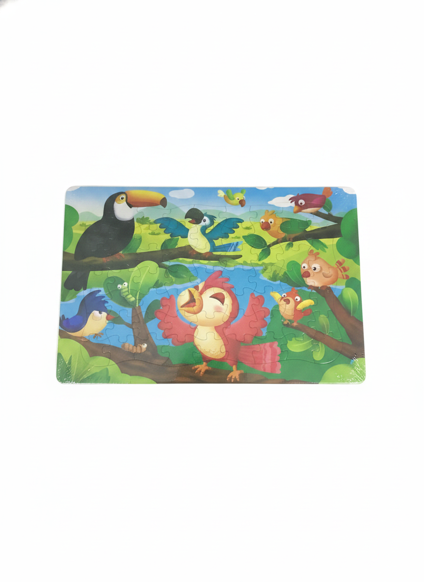 Number,Alphabet & cartoon Animal Character Puzzle.