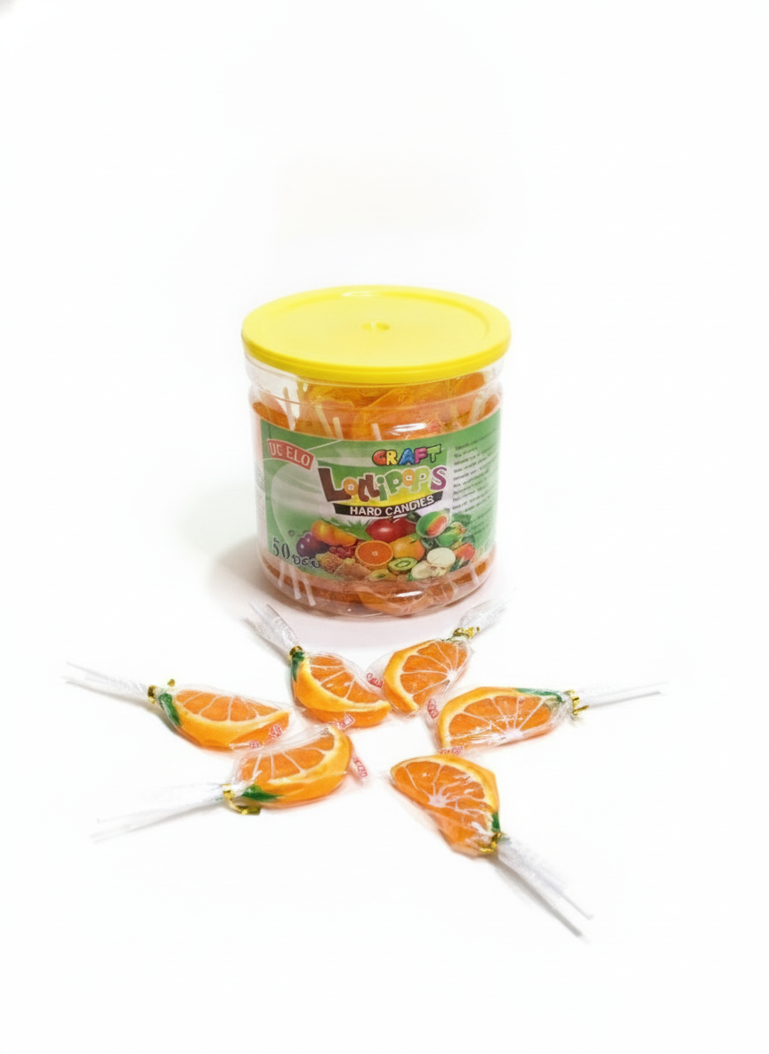 DE-ELO Craft Lollipops Hard  Candies (50pcs).