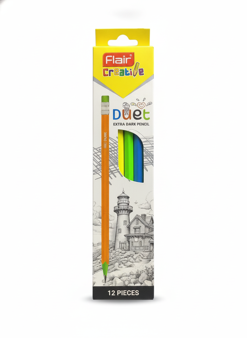Flair Creative Duet Extra Dark Pencil 12 Pack Set