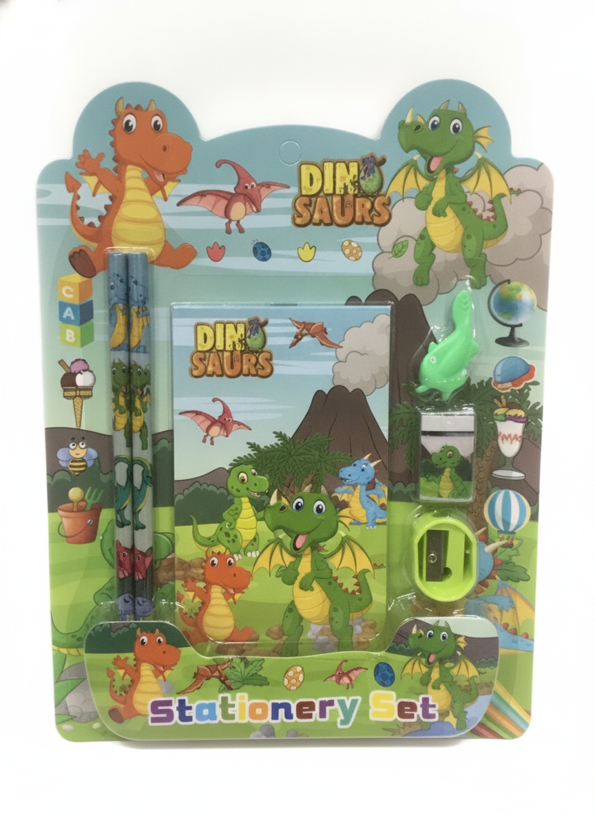 Dinosaurs stationery set