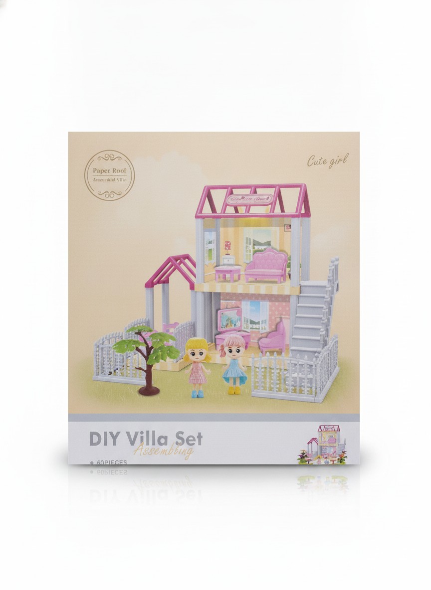 Paper Roof DIY Villa Set Assembling Puzzle