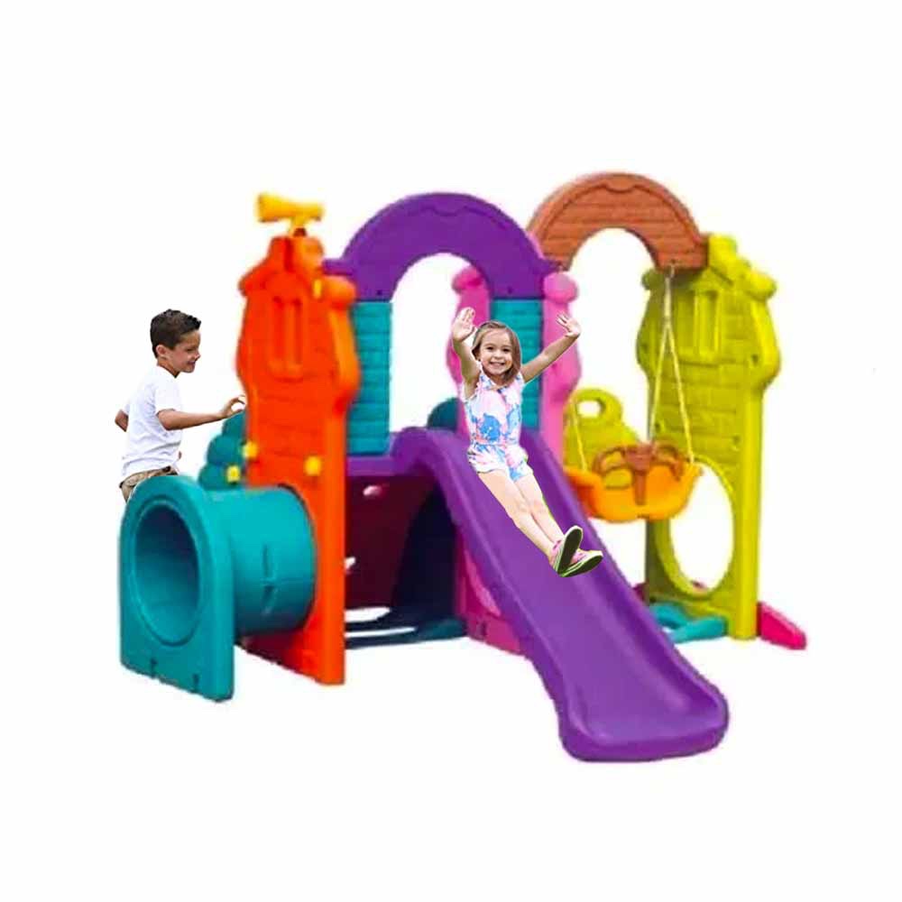 activity play house with slide & tunnel