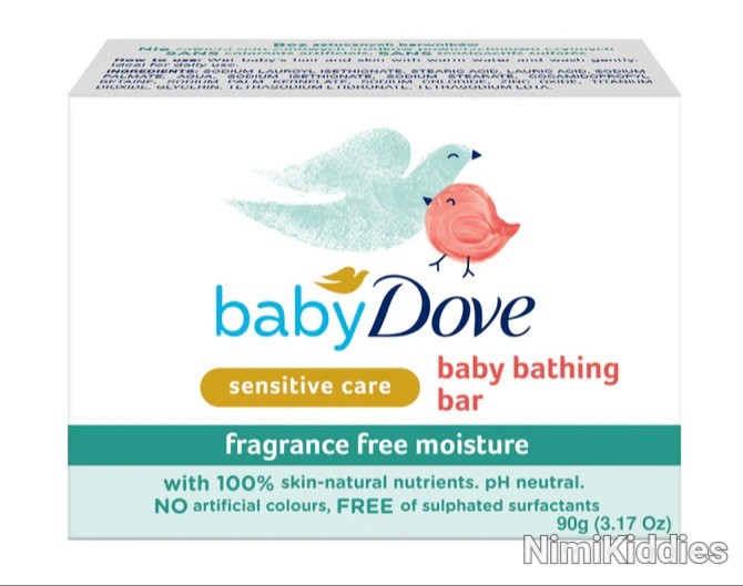 Baby Dove Sensitive Care Baby Bathing Bar Soap 90g ( Fragrance Free Moisture).