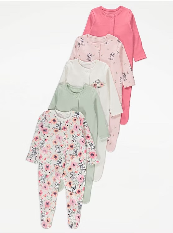 George Baby Sleep Suits 5 Pack set