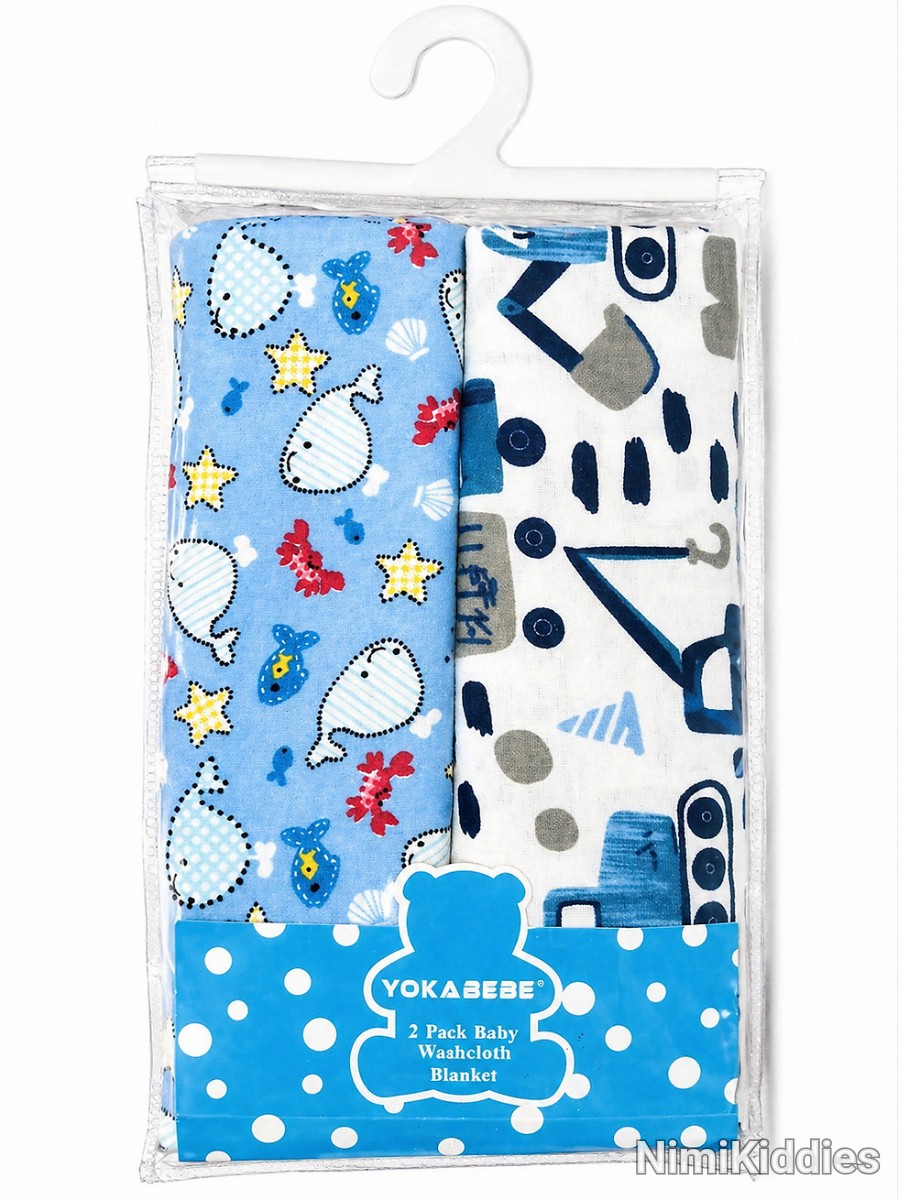 Yoka Bebe 2 Pack Baby WashCloth Blanket